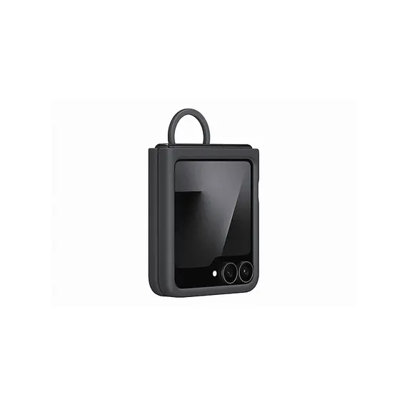 SAMSUNG Z FLIP8 MAGNETIC SILICONE CASE WITH Z RING  BLACK