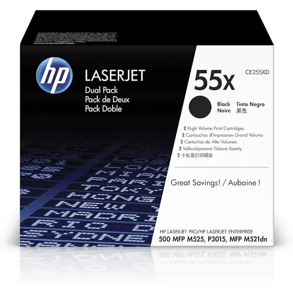 HP original LaserJet CE255XD original Toner cartridge black high capacity 2-pack