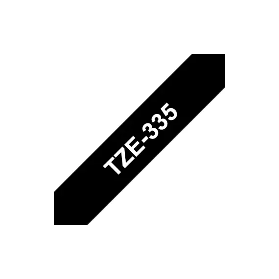 Fita Laminada 12mm x 8m Preto/Branco - Alta Qualidade | bluepixel.pt