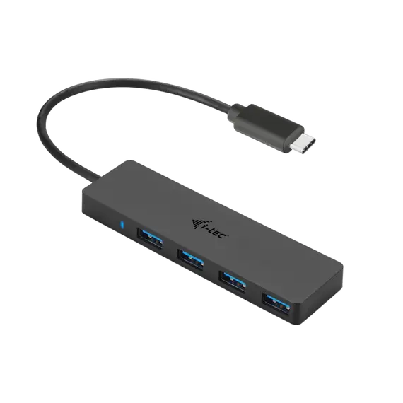 I-TEC USB C Slim Passive HUB 4 Port without power adapter for Notebook Tablet PC supports Win Mac OS compatible with Thunderbolt