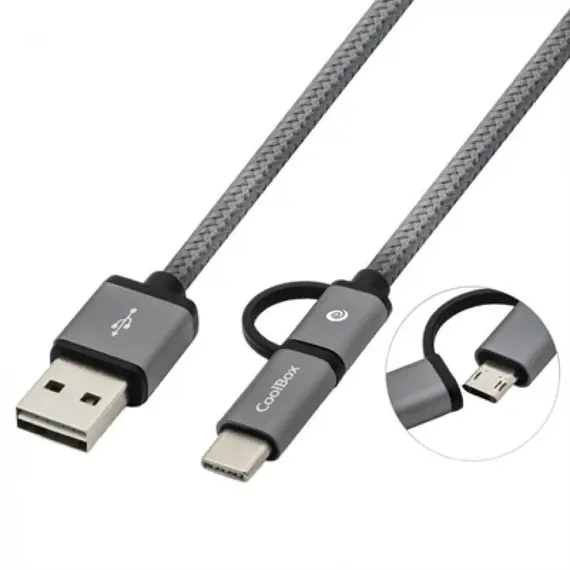 COOLBOX CABLE MULTIUSB MICRO/C GRAY