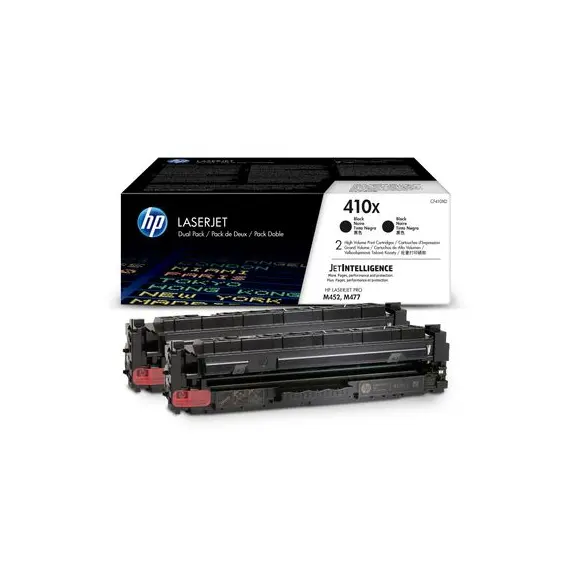 HP 410X original LaserJet Toner Cartidge CF410XD Black High Yield 2-pack
