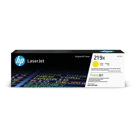 HP 219X High Yield Yellow Original LaserJet Toner Cartridge