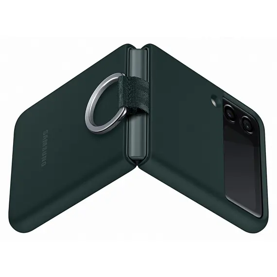 SAMSUNG Z FLIP8 MAGNETIC SILICONE CASE WITH Z RING FLIP8 GREEN