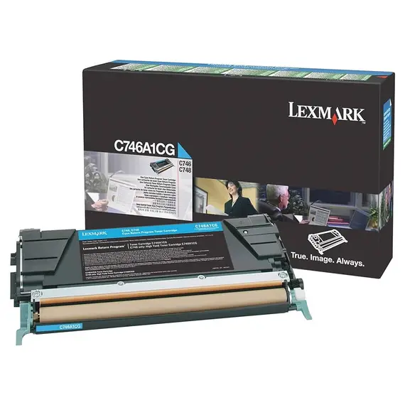LEXMARK C746 C748 toner cartridge cyan standard capacity 7.000 pages 1-pack With returnprogram