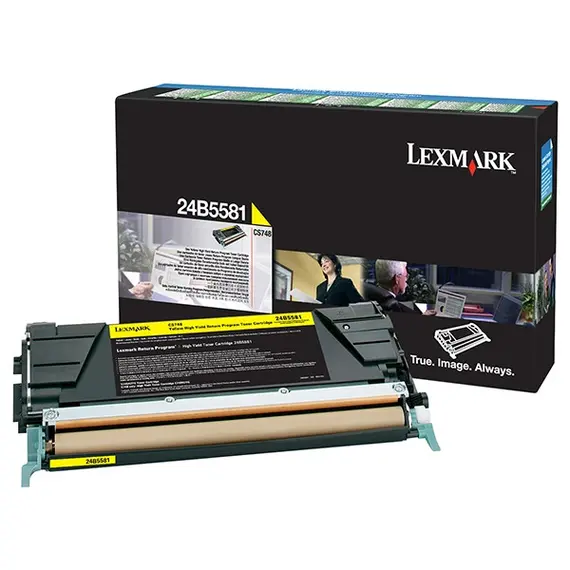 LEXMARK CS748DE toner cartridge yellow 10.000 pages return program