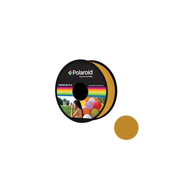 Filamento Universal PLA 1.75mm Polaroid 1Kg Ouro | Material para Impressoras 3D