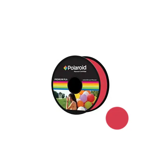 Filamento Universal PLA 1.75mm Polaroid 1Kg Vermelho Transp. - Marca 363 | Loja BluePixel