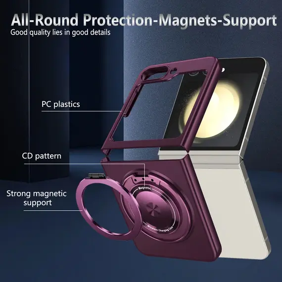 SAMSUNG Z FLIP8 MAGNETIC SMART WALLPAPER COVER GREY