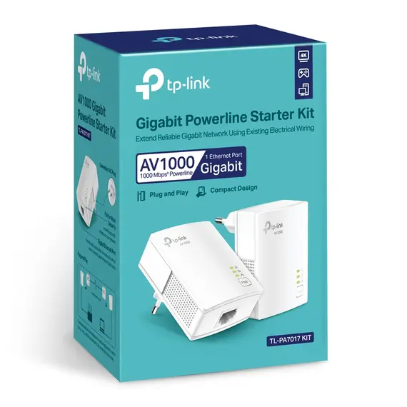 TP-LINK AV1000 Gigabit Passthrough Powerline Starter Kit