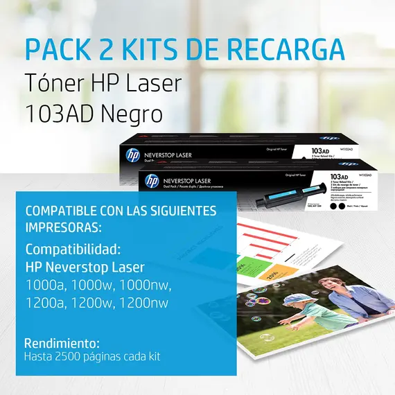 HP 103AD Toner Reload Kit 2-Pack