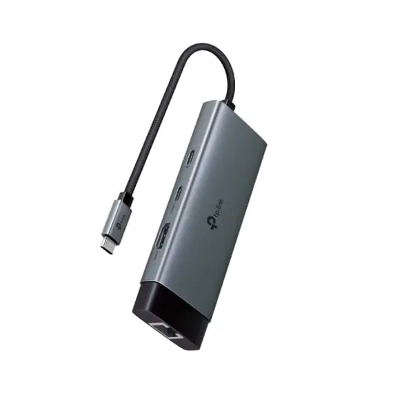 TP-LINK USB Type-C 6-Port Hub 1x USB-C Connector 1x HDMI 4K 60Hz Port 1x USB-C PD 100W Port 1x RJ45 1000Mbps Port