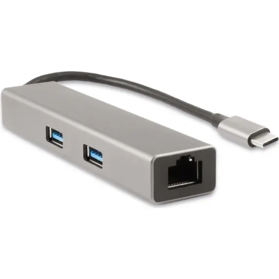 COOLBOX MINIDOCK4 4-PORT USB-C HUB WITH 3 USB 3.0 TYPE A, 1 HDMI, 1 RJ45 GIGABIT