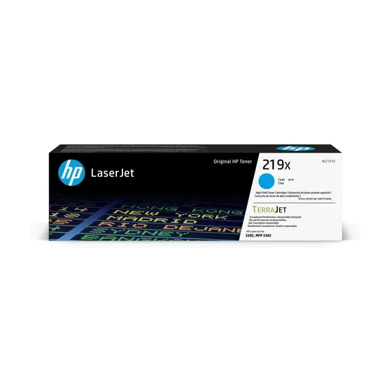 HP 219X High Yield Cyan Original LaserJet Toner Cartridge