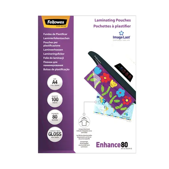 Bolsas de Plastificar A4 216x303mm 80microns - Pack de 100 | Marca 217