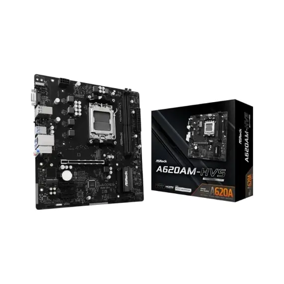 Placa Base Asrock A620AM-HVS/ DDR5/ PCIe 4.0/ Socket AM5/ Micro ATX
