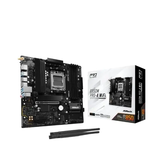 Placa Base Asrock B850M Pro-A WiFi/ DDR5/ PCIe 5.0/ Socket AM5/ Micro ATX