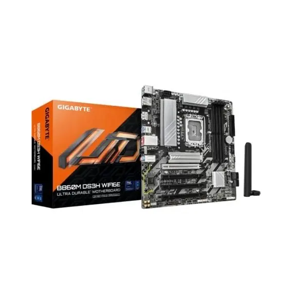 Placa Base Gigabyte B860M DS3H WIFI6E Socket 1851/ DDR5/ PCIe 5.0/ Micro ATX