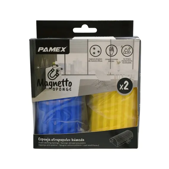 Esponja Magnetto Húmida Pamex 2 Unidades - Marca 343 | Limpeza eficiente e suave