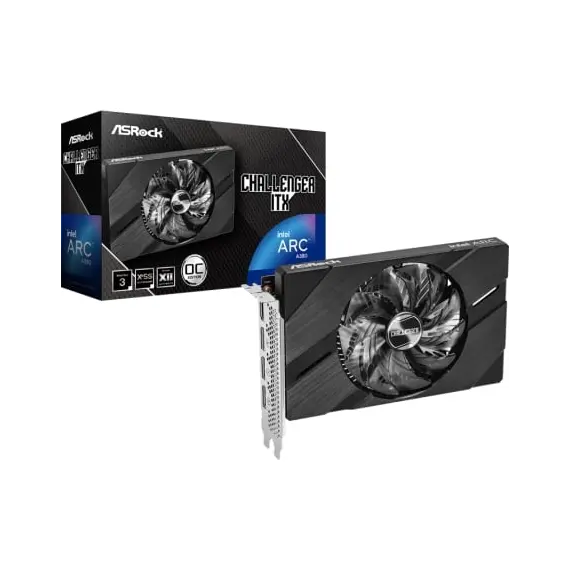 Tarjeta Gráfica AsRock Intel Arc A380 Challenger ITX 6GB OC/ 6GB GDDR6/ Compatible con Perfil Bajo