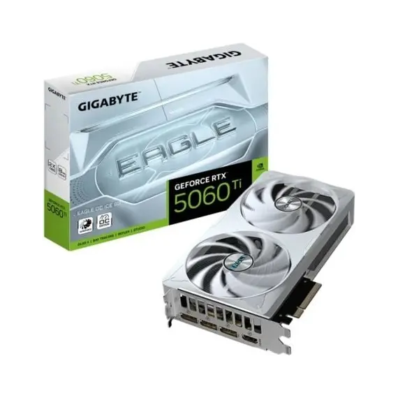 Tarjeta Gráfica Gigabyte GeForce RTX 5060 Ti Eagle OC ICE/ 8GB GDDR7