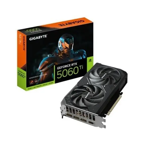 Tarjeta Gráfica Gigabyte GeForce RTX 5060 Ti WindForce Max OC/ 8GB GDDR7
