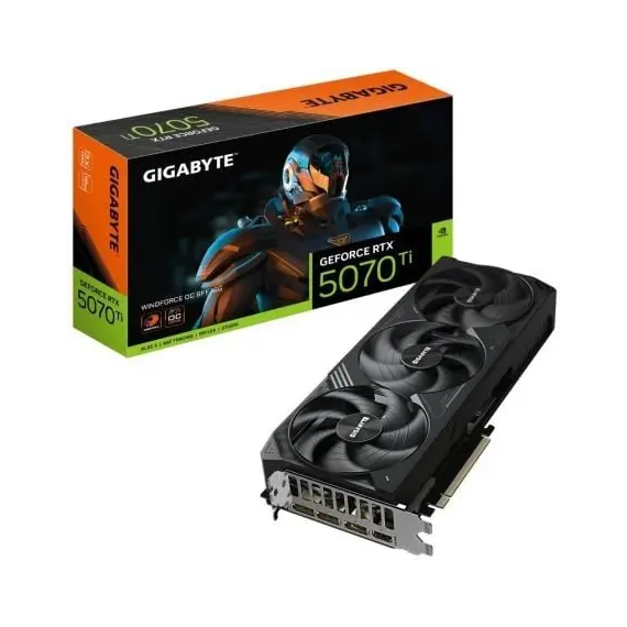 Tarjeta Gráfica Gigabyte GeForce RTX 5070 Ti WindForce OC SFF/ 16GB GDDR7