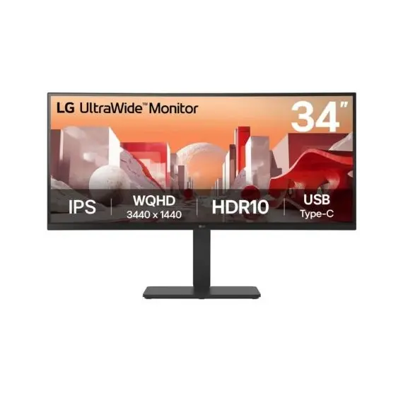 Monitor Profissional Ultrapanorâmico Curvo LG UltraWide 34'' WQHD - Modelo 34BA75QE-B | bluepixel.pt