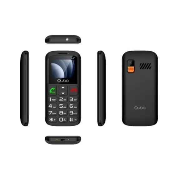 Teléfono Móvil Qubo P-186BKC 4G para Personas Mayores/ Negro