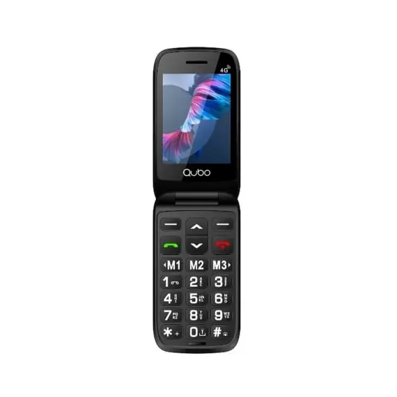 Teléfono Móvil Qubo P-221RD 4G para Personas Mayores/ Rojo