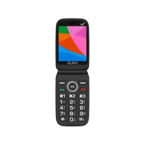 Teléfono Móvil Qubo X-340 4G para Personas Mayores/ Negro