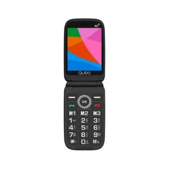 Teléfono Móvil Qubo X-D340 4G para Personas Mayores/ Negro