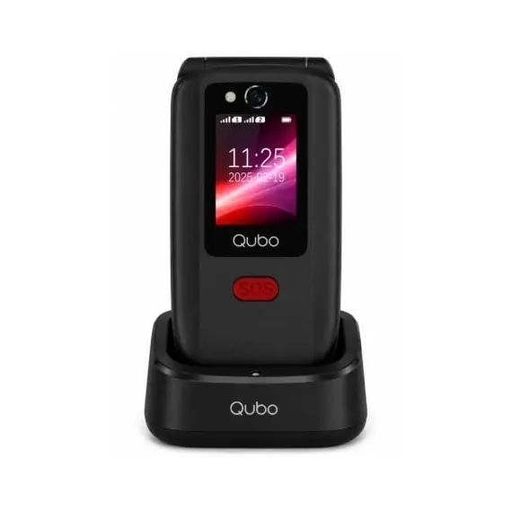Teléfono Móvil Qubo X-D340CB 4G para Personas Mayores/ Negro