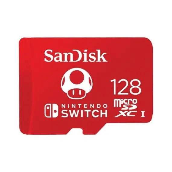 Tarjeta de Memoria SanDisk Nintendo Switch 128GB microSD XC UHS-I/ Clase 10/ 100MBs