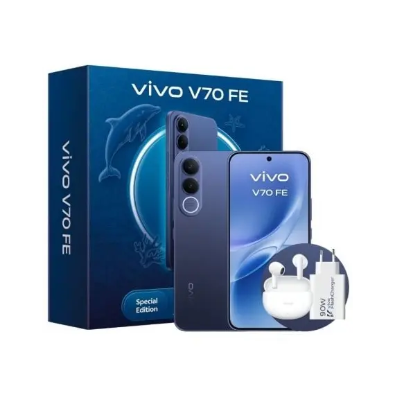 Smartphone Vivo V70 FE 8GB/ 512GB/ 6.83'/ 5G/ Azul/ Incluye Cargador + Auriculares