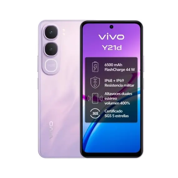 Smartphone Vivo Y21d 4GB/ 128GB/ 6.68'/ Púrpura