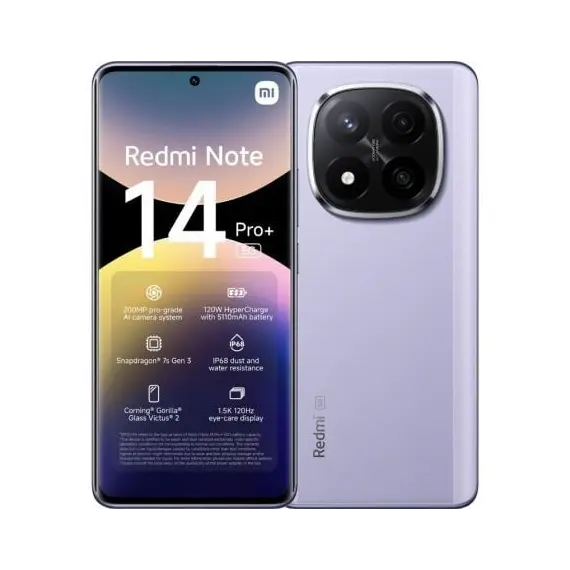 Smartphone Xiaomi Redmi Note 14 Pro+ 8GB/ 256GB/ 6.67'/ 5G/ Púrpura
