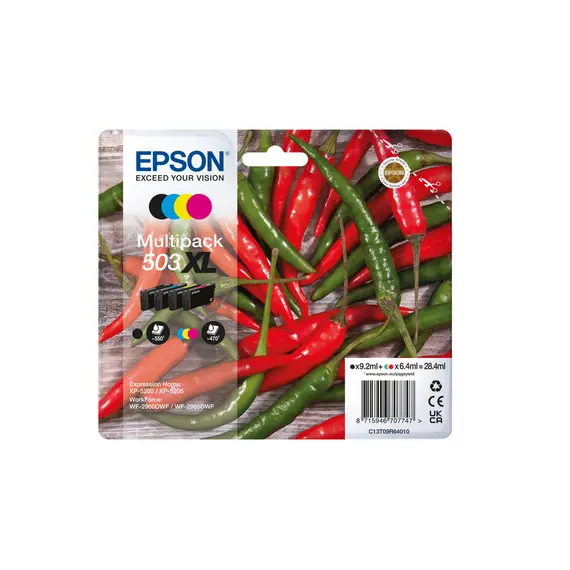 Cartuchos EPSON 1LB Multipack 4 cores 503XL | Marca 35 | Impressão de Qualidade