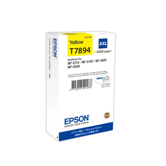 Cartucho de Tinta Amarelo Epson T7894 1-Pack - Alta Capacidade para Impressoras Epson na BluePixel
