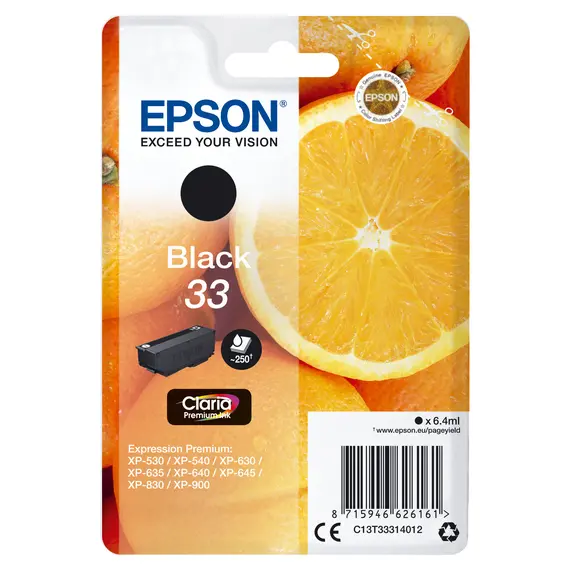 Tinteiro EPSON 33 Preto para Impressoras Expression Home - Marca 35 | bluepixel.pt