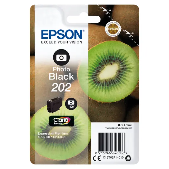 Tinteiro EPSON 202 Preto Foto para Impressoras Expression Premium XP-600x/610x | bluepixel.pt