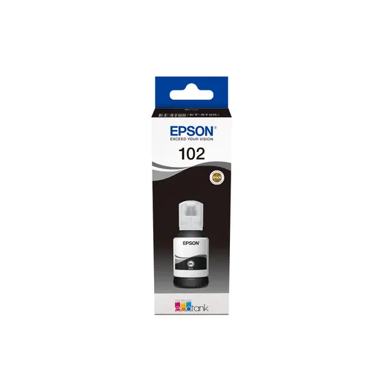Recarga de Tinta EPSON Série 102 Preto 127ml - EcoTank 2700/2750/3750 | Marca 35