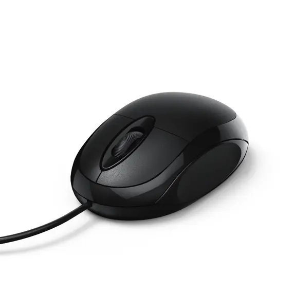 HAMA MC-100 Wired Mouse - Rato com Fios Preto, 3 Botões, 1000 DPI | Loja BluePixel