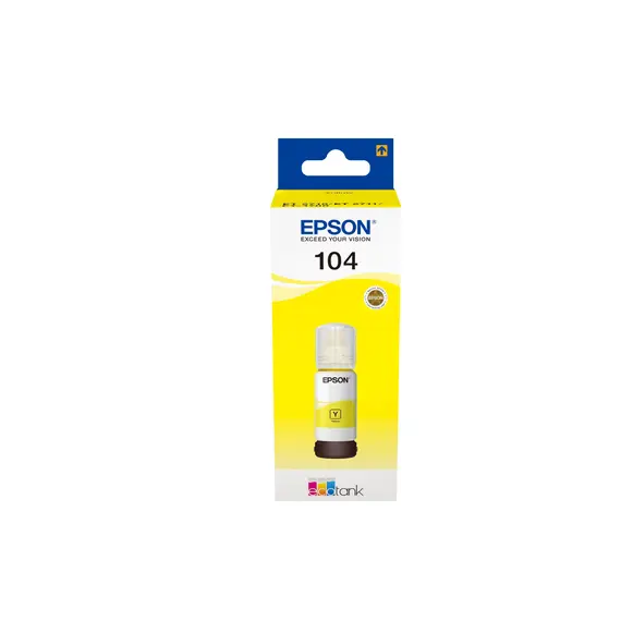 Tampa de Tinta Amarela EcoTank Epson 1LB 104 - Compatível com Impressoras EcoTank | bluepixel.pt