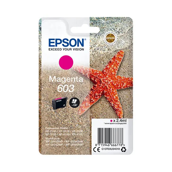 Cartucho EPSON 1LB Singlepack Magenta 603 - Compatível com Impressoras Epson | bluepixel.pt