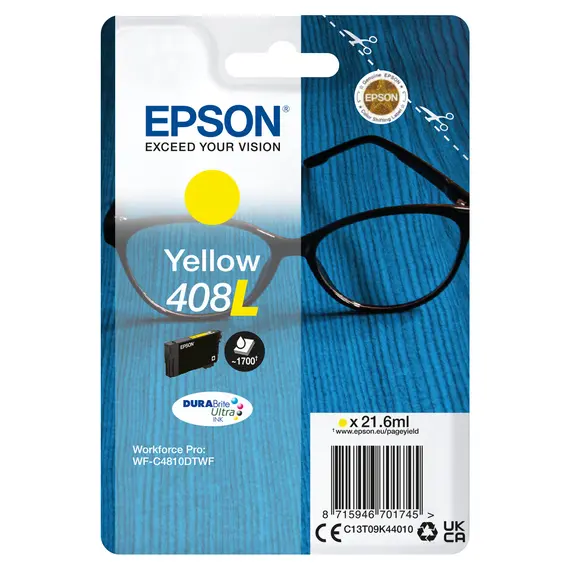 Cartucho EPSON 6LB Singlepack Yellow 408L DURABrite Ultra | Impressão de cores vibrantes na bluepixel.pt