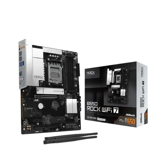 Placa Base Asrock B650 ROCK WIFI 7/ DDR5/ PCIe 5.0/ Socket AM5