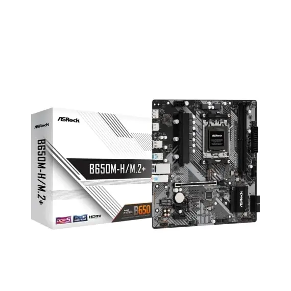 Placa Base Asrock B650M-H/M.2+/ DDR5/ PCIe 4.0/ Socket AM5/ Micro ATX