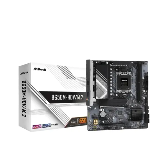 Placa Base Asrock B650M-HDV/M.2/ DDR5/ PCIe 5.0/ Socket AM5/ Micro ATX