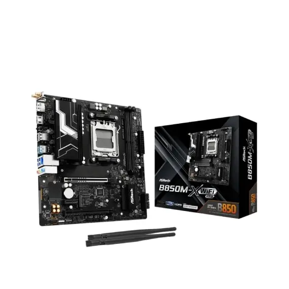 Placa Base Asrock B850M-X WiFi R2.0/ DDR5/ PCIe 5.0/ Socket AM5/ Micro ATX